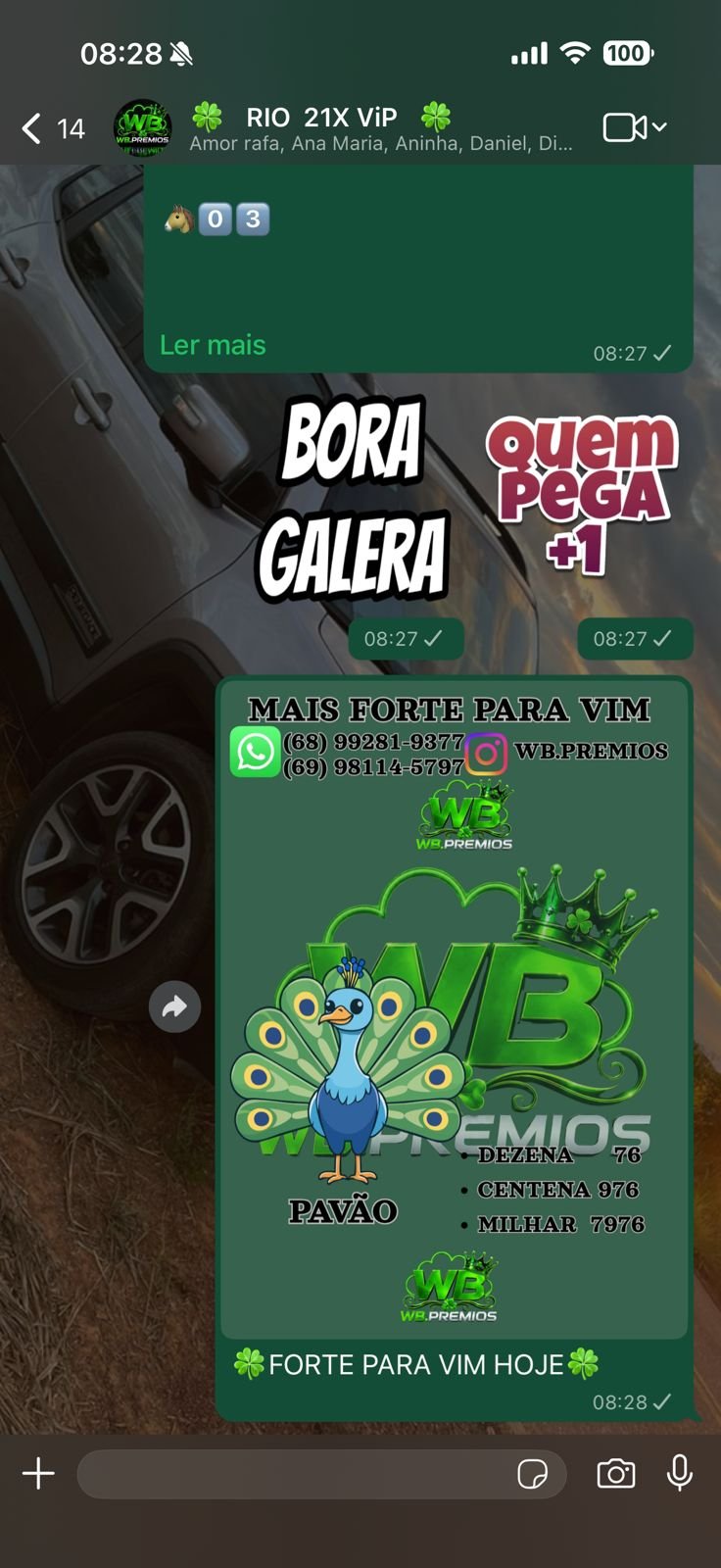 Conteúdo do grupo WB Prêmios